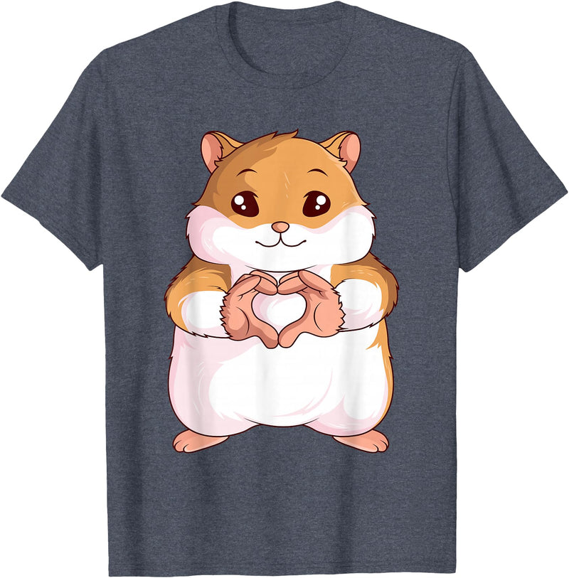 Hamster Lovers Girls Ladies T-Shirt - Heather Blue