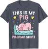 Family Matching Pajamas Men Women Boys Girls Kids Cute PJ Teen Boys PJs Girls PJs Funny This is My Pig Pajama T-Shirt - Heather Blue