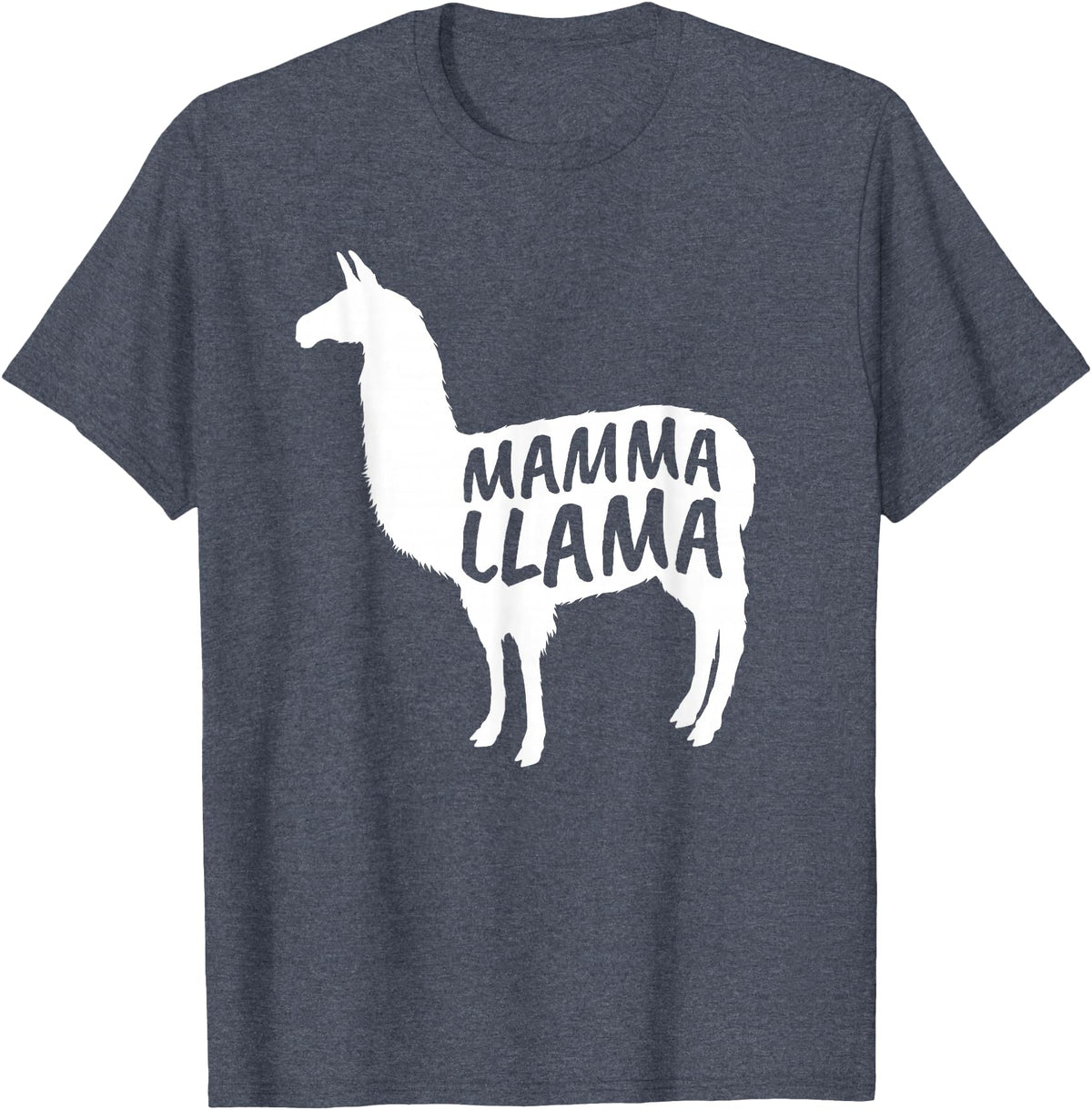 Mamma Llama T Shirt Mamma Llama Tshirt Alpaca Lover Shirt T-Shirt - Heather Blue