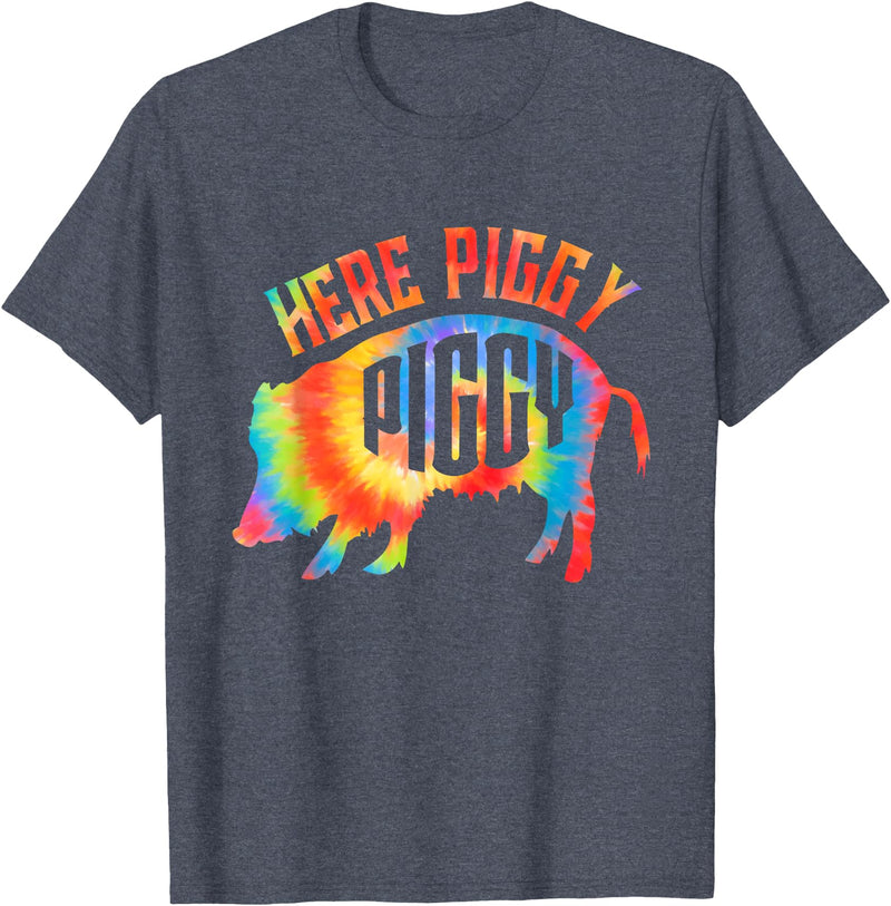 Here Piggy Piggy Design Here Piggy Piggy Funny Pig T-Shirt - Heather Blue