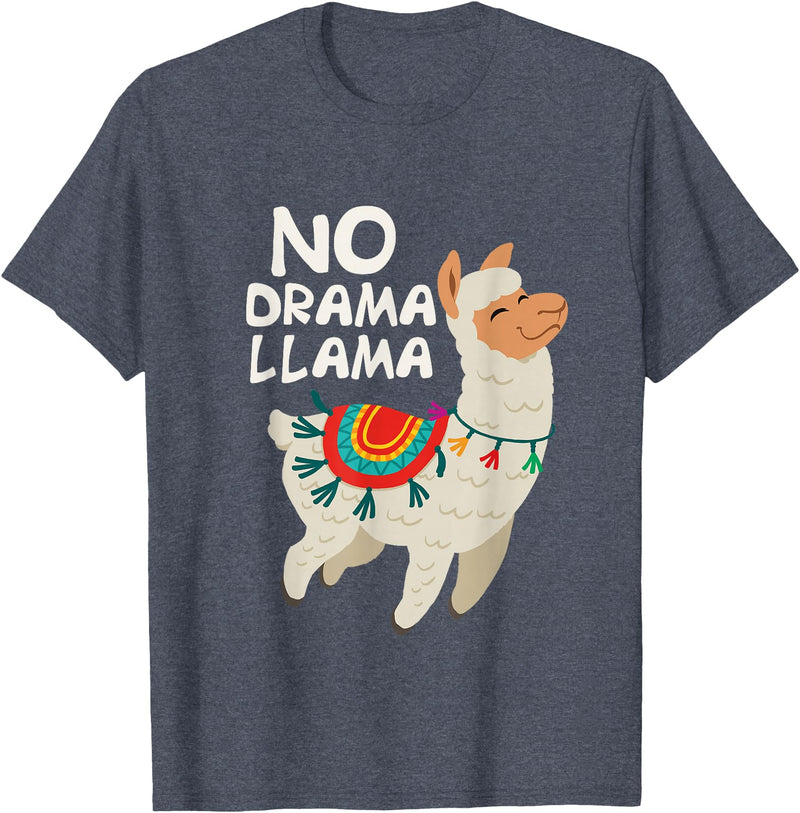 Give Me My No Drama Llama Co No Drama Llama Funny Lama T-Shirt - Heather Blue