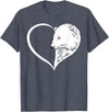 Polar bear Shirt & Tees Co Polar bear Shirts For Women Girls Kids Heart Cute Polar bear T-Shirt - Heather Blue