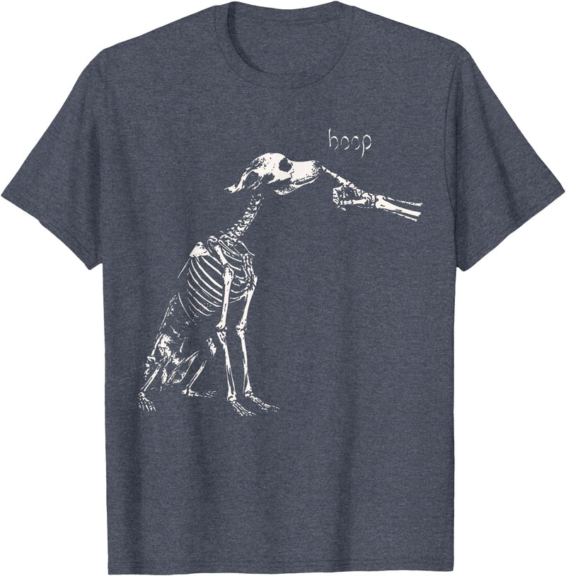 Halloween Boop Dog Skeleton Hand Dog Lover Spooky Season T-Shirt - Heather Blue