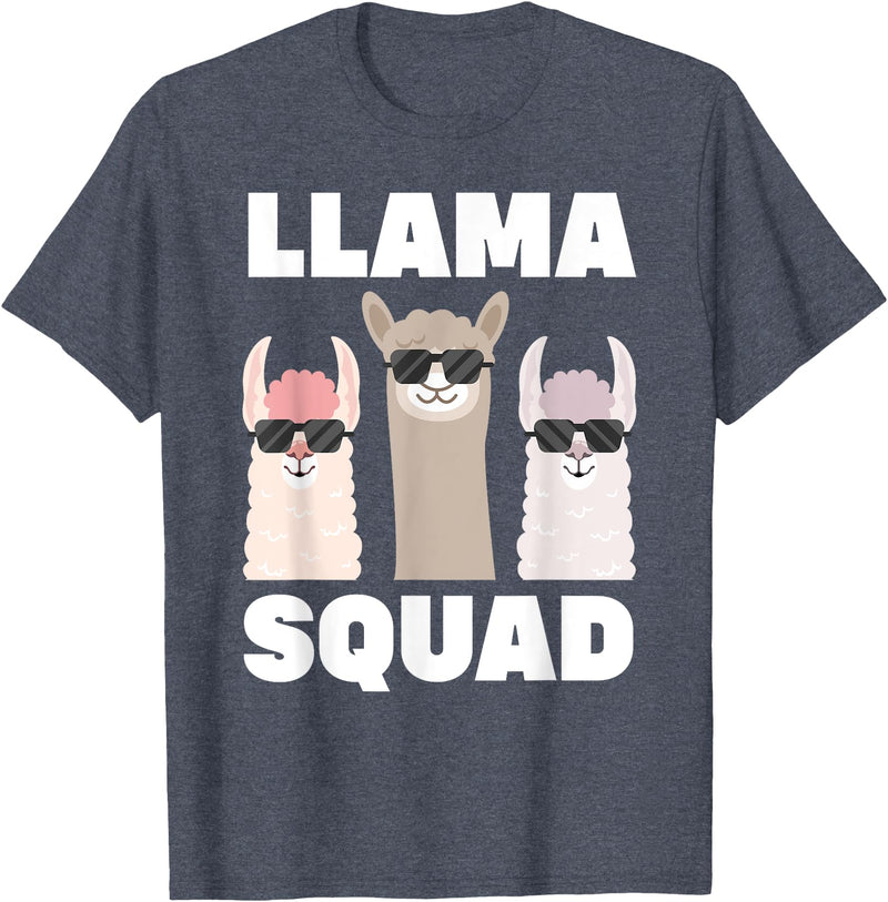 Funny Llama Gift Llama Lover Accessories & Stuff Funny Llama Design For Men Women Llama Alpaca Farm Animal T-Shirt - Heather Blue