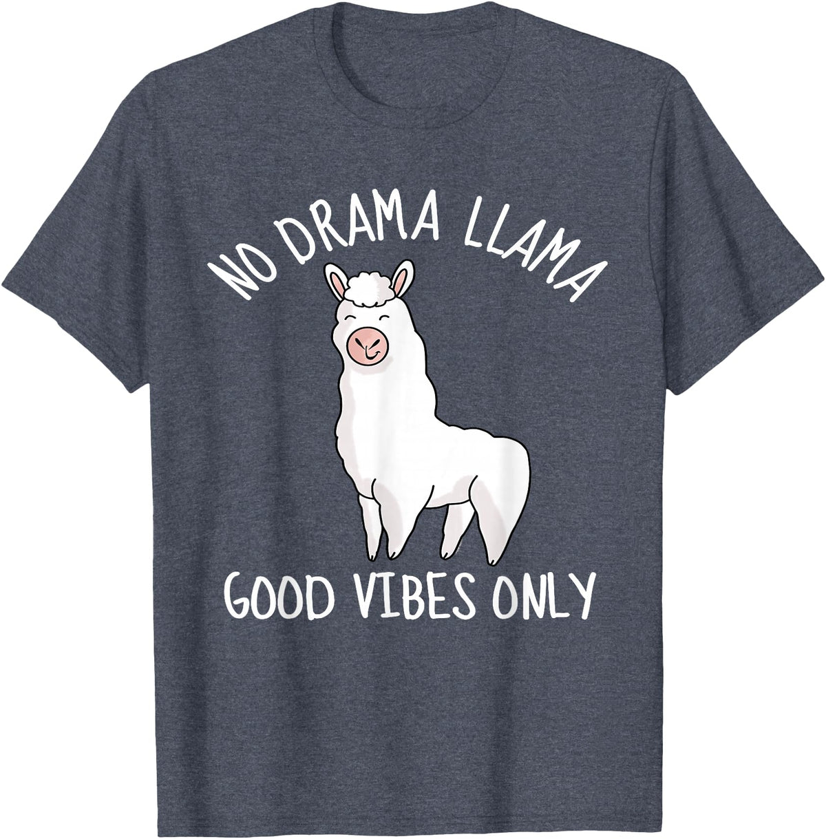 Llama Lama Llma Lamma No Drama Items Supplies Llama Love Good Vibes School Girls Kids Women Teens Gift T-Shirt - Heather Blue