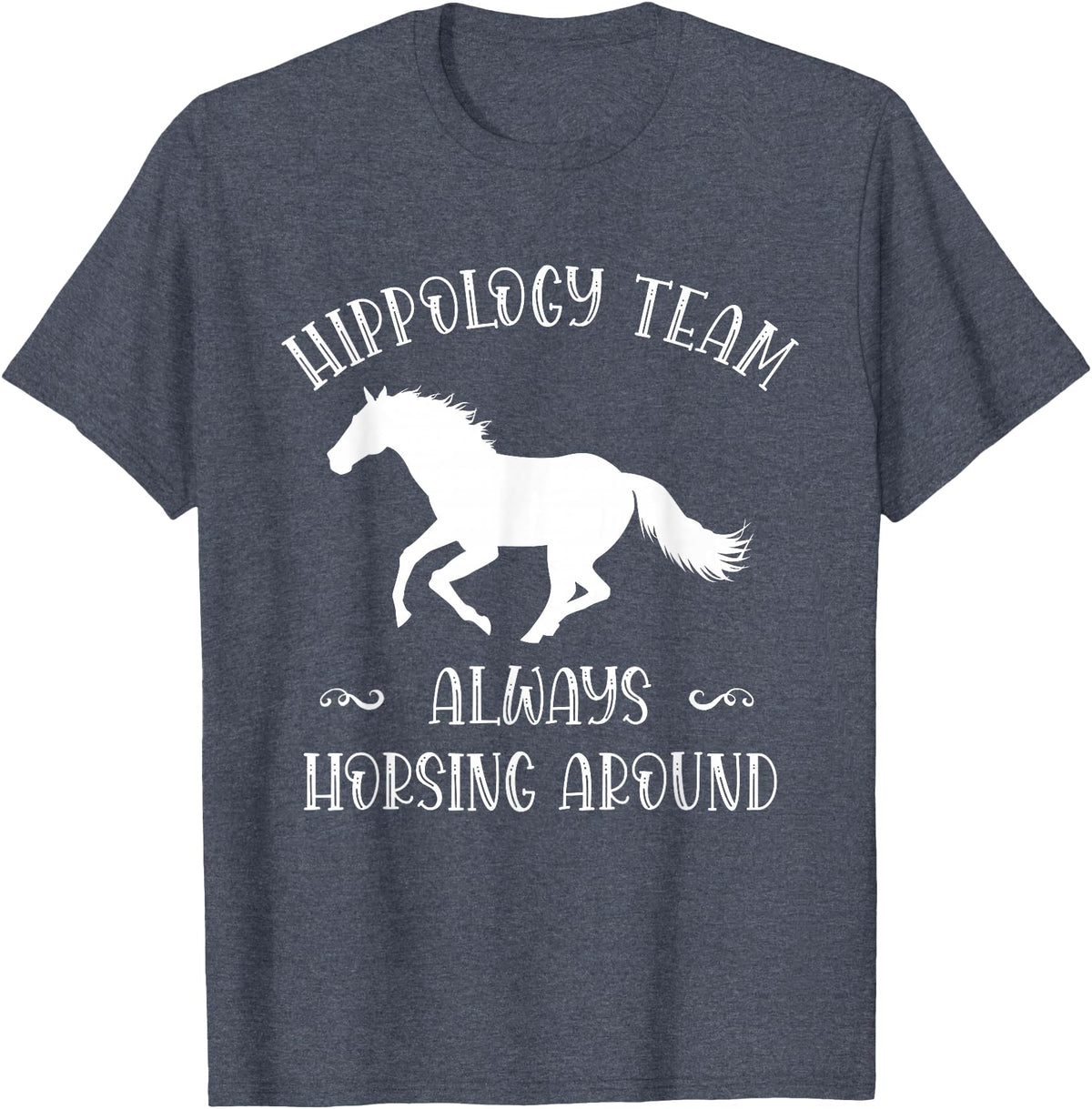 Team Hippology Horse Study Gift Hippology Team Horse Around Studying Horses for Girls Women T-Shirt - Heather Blue