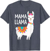 Birthday Llama Shirts Gift Mama Llama Funny Mother's Day Shirt Women Mom Birthday T-Shirt - Heather Blue
