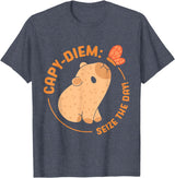 Animals Cute Capybaras Rodent Capybara Capy Diem: Take advantage of the day Capybara's water pig Capybara T-Shirt - Heather Blue