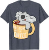 Funny Koala and Coffee Tees Koala Bear T-Shirt - Gift for Koala and Coffee Lovers T-Shirt - Heather Blue