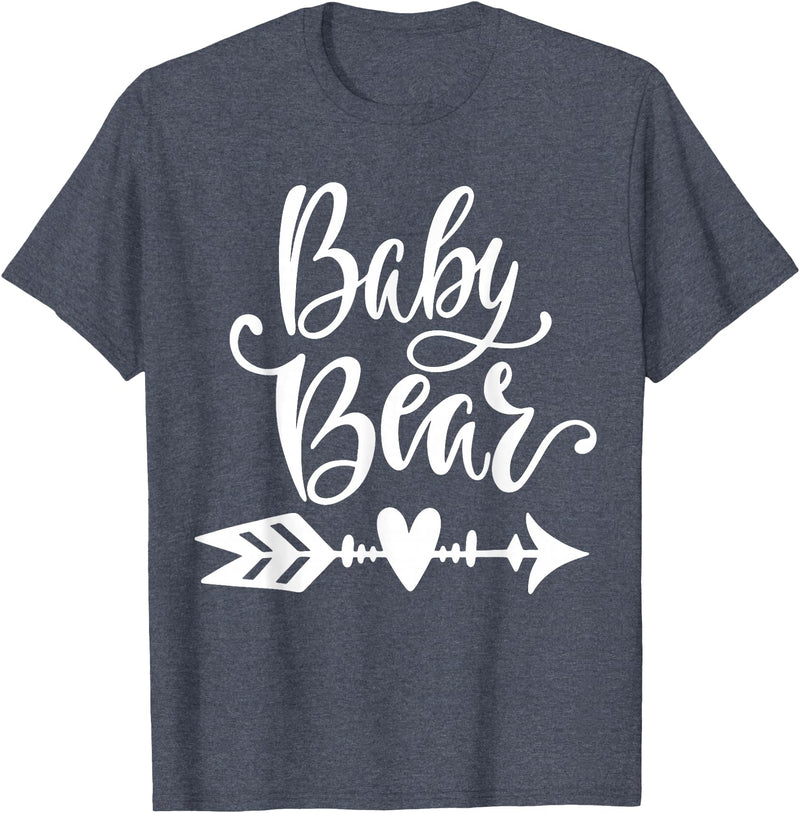 Funny Mama Bear Family Matching Gifts Clothing DJ Baby Bear T-Shirt - Heather Blue