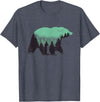 Grizzly Bear - Outdoor Apparel Bear Forest Nature Grizzly Hiking Outdoor Hunting Gift T-Shirt - Heather Blue