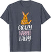 Crazy Rabbit Lady - Rabbit Lover T-Shirt in Heather Blue