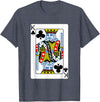 Card Deck Costume Shirt Co King of Clubs Playing Card T-Shirt Poker Player Costume T-Shirt - Heather Blue
