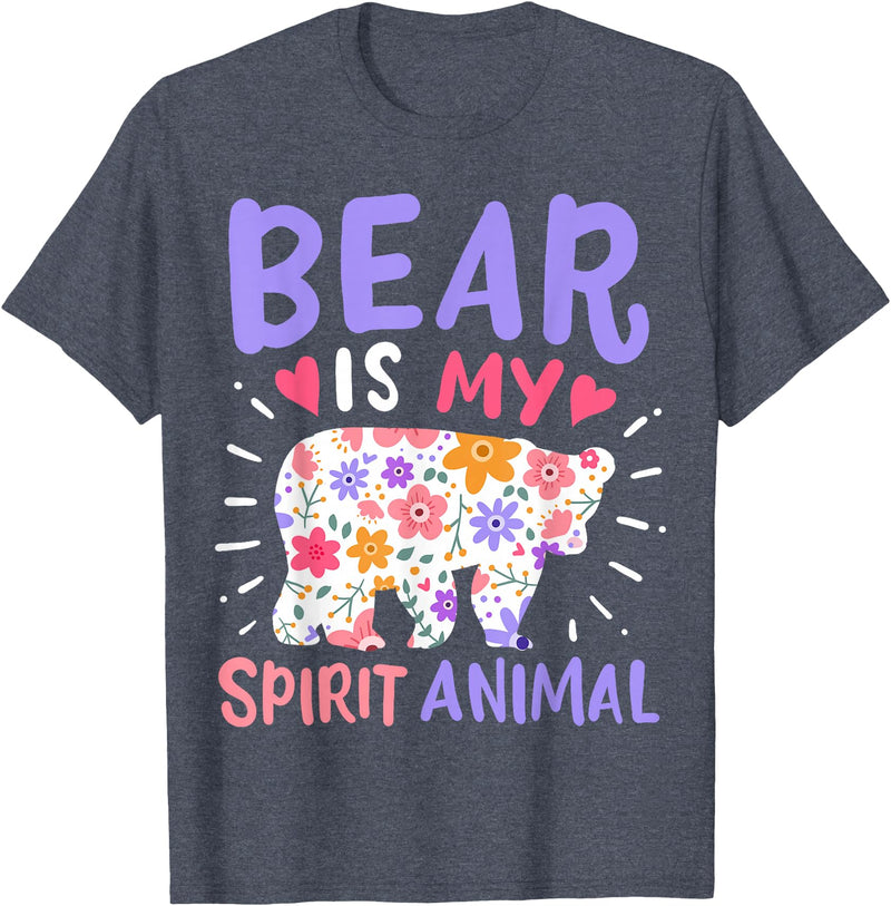 Bear Is My Spirit Animal Bear Spirit Animal T-Shirt - Heather Blue