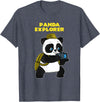 Panda Bear Lovers Clothing Panda Explorer T-Shirt - Heather Blue