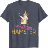 Birthday Hamster Cute Hamster Lover T-Shirt - Heather Blue