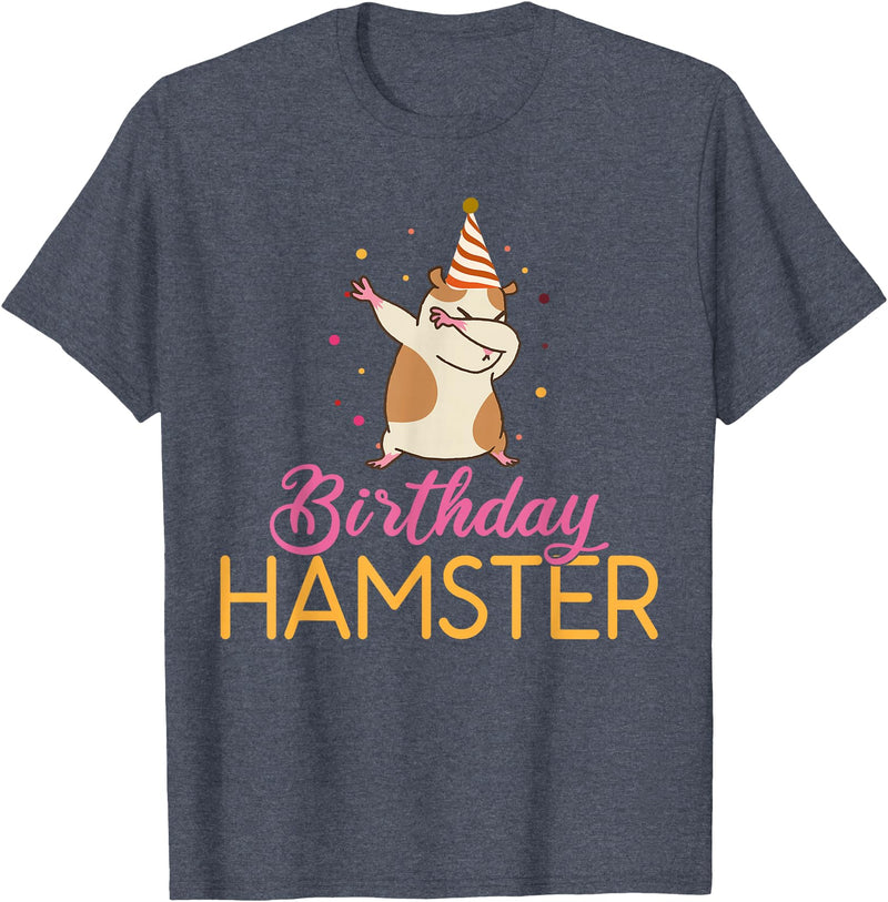 Birthday Hamster Cute Hamster Lover T-Shirt - Heather Blue
