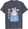 Kawaii Gamer Bunny - Rabbit Pastel Cute T-Shirt in Heather Blue