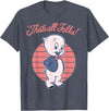 Looney Tunes Porky Pig That's All Folks Lined Portrait T-Shirt - Heather Blue