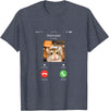 Hamster Calls Funny Phone for Hamster Owners, Animal Lovers T-Shirt - Heather Blue