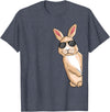 Cool Rabbit with Sunglasses Bunny Lover Kids Rabbit T-Shirt in Heather Blue