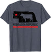 Treding T-Shirt Nebraska Republic T-Shirt Funny dairy Cow T-Shirt - Heather Blue