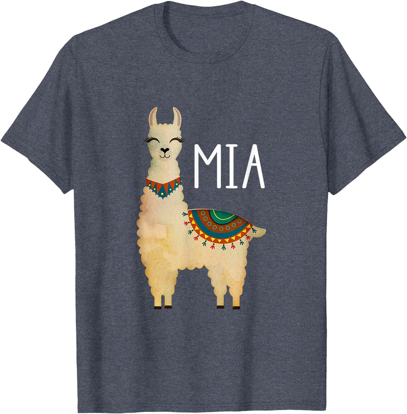 Llama Lover Ideas For Spanish Hispanic Mom Llama Mia Spanish Mom Mamá Mother’s Day Funny T-Shirt - Heather Blue