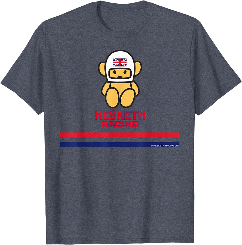 Hesketh Racing Logo World Champion Team Stripes Mascot Retro T-Shirt - Heather Blue