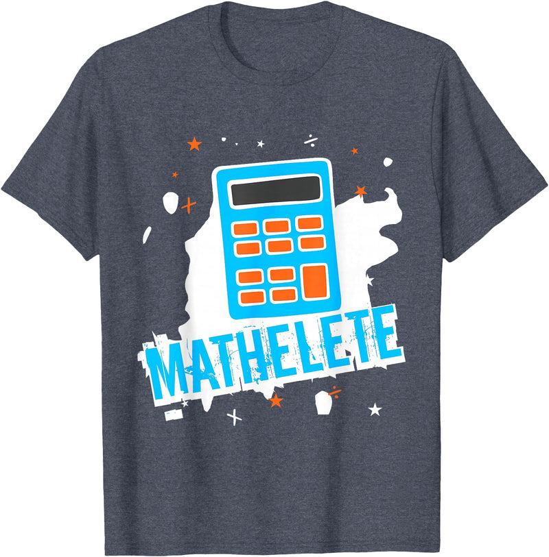 Green Cow Land Mathlete Funny Math Lovers T-Shirt - Heather Blue