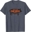 County Fair and Livestock Apparel Co. Das ist mein Fair Week Shirt State and County Animal Hog Pig T-Shirt - Heather Blue