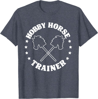 Hobbyhorsing Tees For Men Women Hobby Horse Riding Trainer Funny Hobby Horsing T-Shirt - Heather Blue