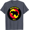 Front Street Merch Co New Bern North Carolina Bear T-Shirt - Heather Blue
