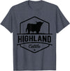 Farm Highland Cow Men Cattle Clothing Agriculture Scottish Highland Cow for Cattle Farmers T-Shirt - Heather Blue