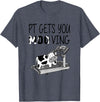 PT Gets You Moo Ving Cow Lover Physical Therapy Therapist T-Shirt - Heather Blue