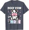 Holy Cow I'm Years Old Cow Birthday by Zynx Holy Cow I'm Three Years Old Cute Cow 3rd Birthday Party T-Shirt - Heather Blue