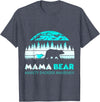 Mama Bear Retro Anxiety Disorder Awareness T-Shirt - Heather Blue