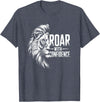 Wild Spirit Animal Theme Designs For Men And Women Roar with Confidence - Lion Design For Him And Her T-Shirt - Heather Blue