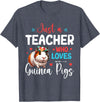 Teacher Birthday Costume A Teacher Loves Guinea Pigs Costume Floral Cute Guinea Pig Men Women Kids T-Shirt - Heather Blue