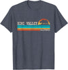 California Republic US State Bear Flag Sunset Simi Valley California State Bear Retro Sunset T-Shirt - Heather Blue