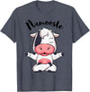 AdnDesigns Co. Funny Cow Yoga Shirts & Gifts Namoostee Cow Shirt Women Girls Cow Lover Gifts Namaste Yoga T-Shirt - Heather