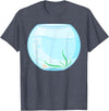 Humours Halloween Fish Bowl Outfits Funny Fish Bowl Costume T-Shirt - Heather Blue