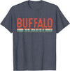 USAClassicTeez Buffalo New York Retro Vintage Gift T-Shirt - Heather Blue