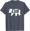 Papa Bear For Men Gifts for Dad Cub Baby Bear Shirt Kids Father's Day T-Shirt T-Shirt - Heather Blue
