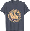 Thor Scandinavia Axe Celtic Raven Runes Norway Viking Symbols Horse Valhalla Scandinavia Raven Gift T-Shirt - Heather Blue