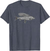 Grayling Fish Fish Grayling Graphic Fishing T-Shirt - Heather Blue