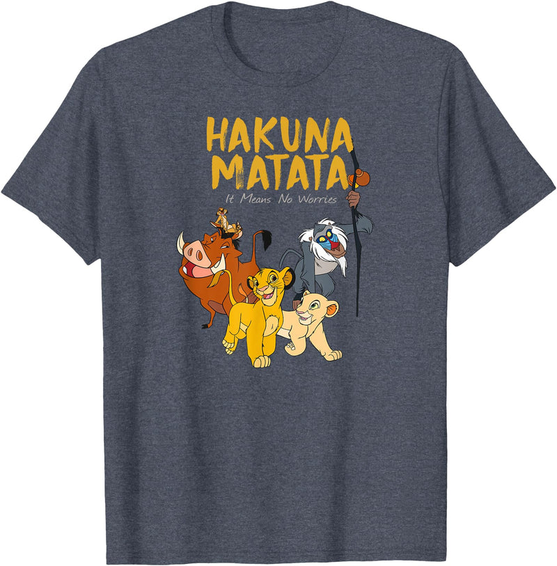 Disney - Lion King Classic It Means No Worries T-Shirt - Heather Blue
