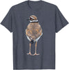 BJD Birds Killdeer Cute Graphic Print T-Shirt Bird Gift Bird Lover T-Shirt - Heather Blue