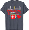 Simply Swiss Why I Love Switzerland T-Shirt - Heather Blue