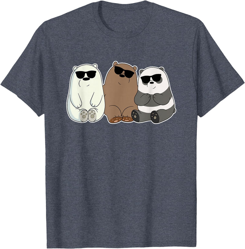 Global Warming Awareness Arctic Winter Ice Ice Bear With Sunglasses Polar Bear Plunge T-Shirt - Heather Blue