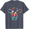 Cow Shirts & Apparel Cow Art Head Gift Watercolor T-Shirt Small - Heather Blue